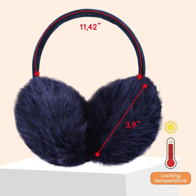 FSTEOE Winter Ear Muffs Women Warm Earmuff Girls Ear Warmers Soft Plush Outdoor Adjustable Ear Cover - Image 5